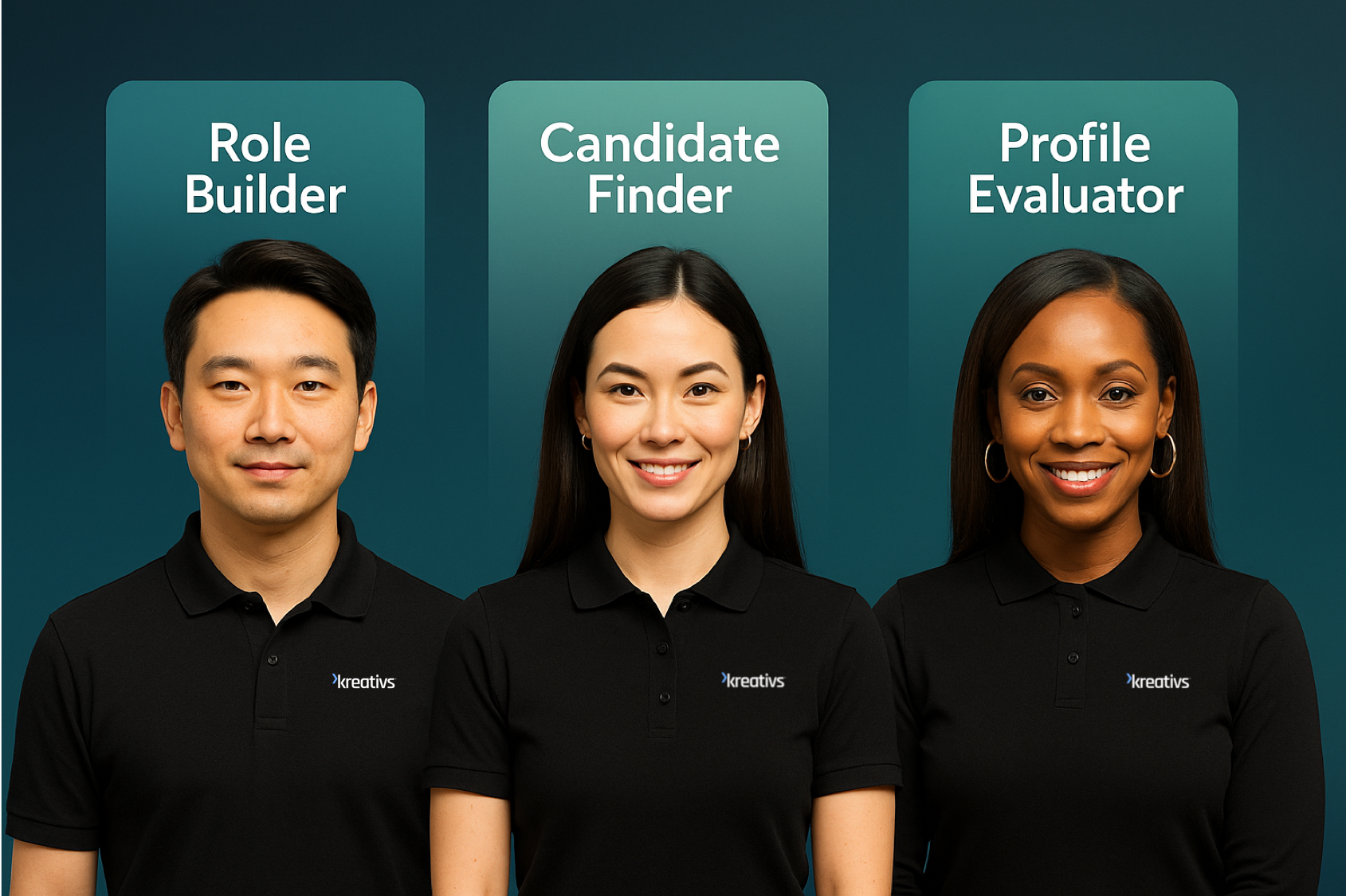 Kreativs AI Workforce team - Role Builder, Candidate Finder, and Profile Evaluator